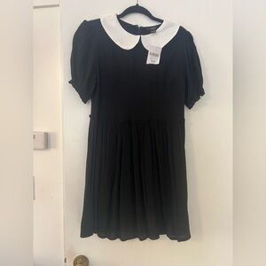 NWT Forever 21 Black Dress with White Collar SIZE M (R106)